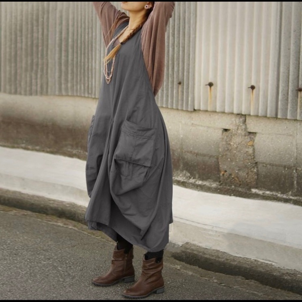 Overall Apron Dress
